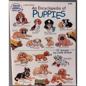 Cross Stitch Encyclopedia of PUPPIES Linda Gillum American School of Needlework